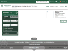 Tablet Screenshot of hotelcolonialbarcelona.com